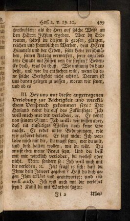 499-503, III. Bey uns mit dieser angetragenen Verlobung ...