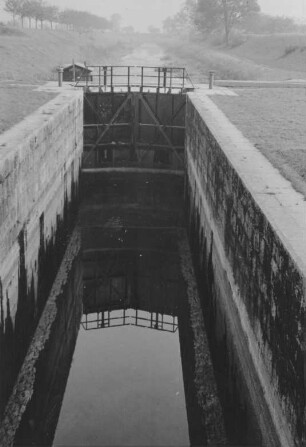 Arbeiten an Schleuse Oberbiel/Lahn