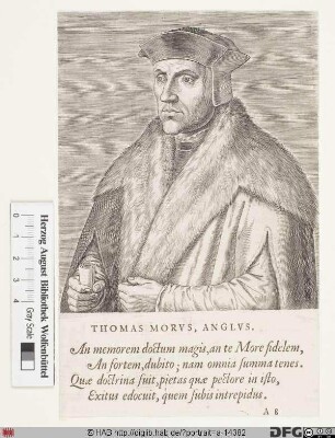 Bildnis (Sir) Thomas More (lat. Morus)