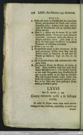 LXXVI Pro P. Sextio c. 20 Cicero rationem exilii a se suscepti reddit