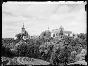 Rößel, Burg und Kirche mit Stadtpark