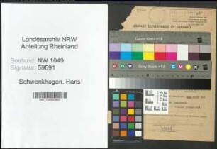 Entnazifizierung Hans Schwenkhagen , geb. 25.07.1900 (Ingenieur)