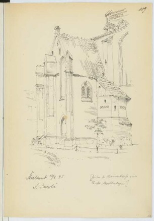 St. Jacobi, Stralsund: Perspektivische Ansicht (aus: Skizzen- und Fotoalbum 17)