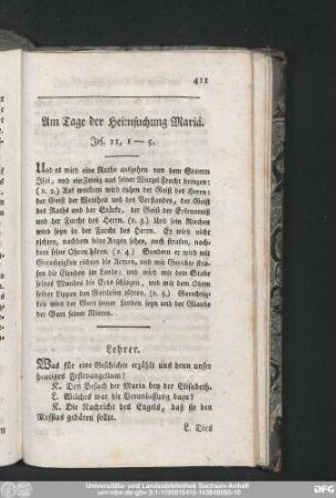 Am Tage der Heimsuchung Mariä. Jes. 11, 1-5.