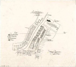 Gsaenger, Gustav; Mittenwald (Bayern); Untermarkt, Wiederaufbau - Variante (Lageplan)