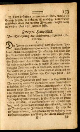 Zweytes Hauptstück. Von Errichtung des Gütherverzeichnisses (Inventarii).