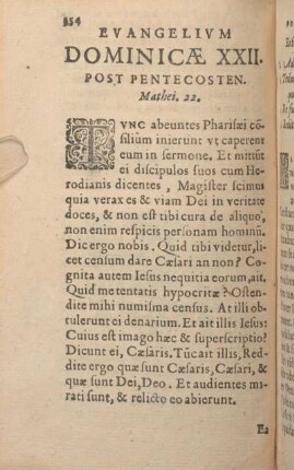 Evangelivm Dominicae XXII. Post Pentecosten.