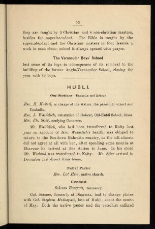 53-54, Hubli (with out-stations Unakallu, Hebsur)
