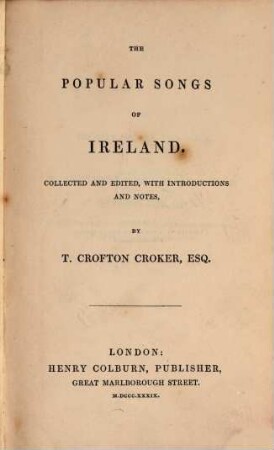 The Popular Songs of Irland