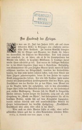 Erlebnisse eines freiwilligen Jägers im Feldzuge 1870/71