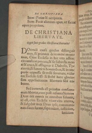 De Christiana Libertate.