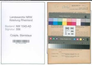 Entnazifizierung Stanislaus Czapla , geb. 20.04.1893 (Arbeiter)