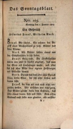 Das Sonntagsblatt, 3. 1809, 105/118