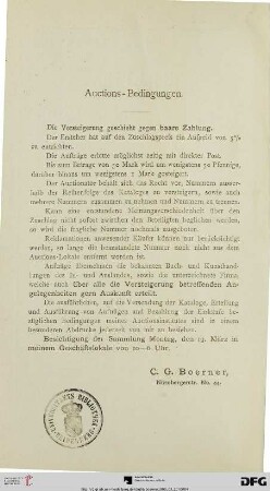 Auctions-Bedingungen