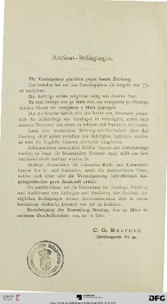 Auctions-Bedingungen