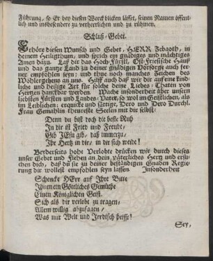 Schluß-Gebet