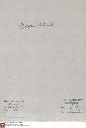 Wilbrand, J[ohann] B[ernhard], Professor in Gießen