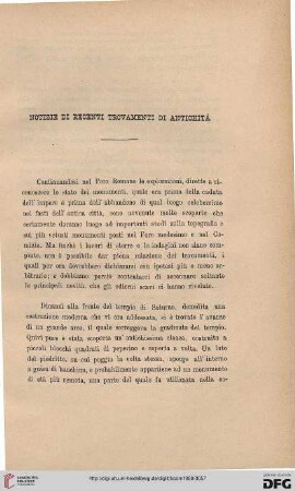 27: Notizie di recenti trovamenti di antichità