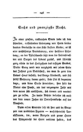 Sechs und zwanzigste Nacht. In der Neustädter Kirche