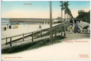 Kolberg (heute: Kolobrzeg / Polen). Dünenpromenade