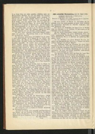 Achte ordentliche Versammlung vom 27. April 1878