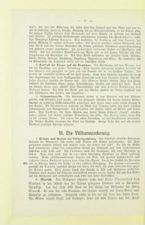 III. Die Völkerwanderung