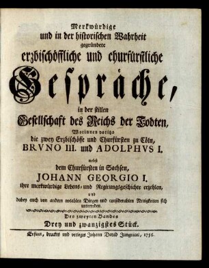 Drey und zwanzigstes Stück