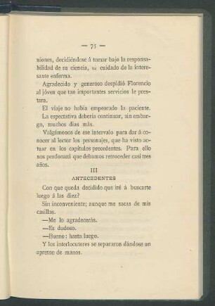 III Antecedentes