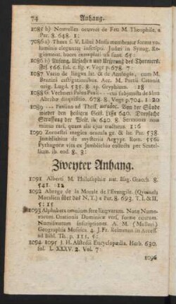 Zweyter Anhang.