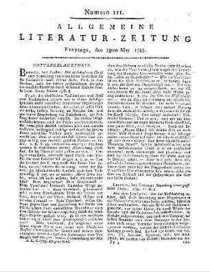 Sammlung neuer geistlicher Lieder. Leipzig: Sommer 1784
