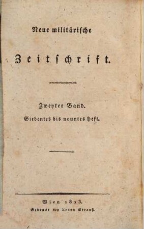 Neue militärische Zeitschrift. 1813,3, 1813, 3