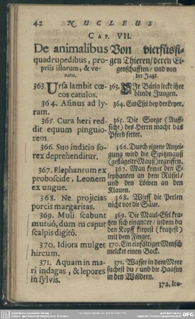 Cap. VII. De animalibus quadrupedibus, propriis illorum, & venatu