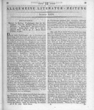 Wette, W. M. L. de: Vorlesungen über die Sittenlehre. Bd. 1-2. T. 1. Die allgemeine Sittenlehre. Berlin: Reimer 1823