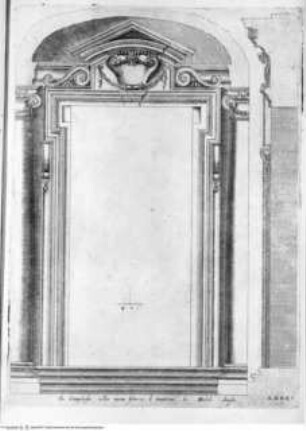 Regola delli cinque ordini d'architettura., Tafel XXXXI: Palazzo Senatorio, Portal