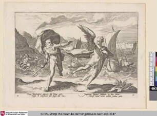 [Koronis wird von Minerva in eine Krähe verwandelt; Coronis Changed Into a Crow; Cornix verandert in een kraai]