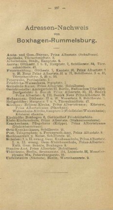 Adressen-Nachweis von Boxhagen-Rummelsburg