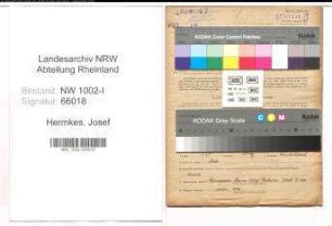 Entnazifizierung Josef Hermkes, geb. 07.01.1897 (Zimmermann)