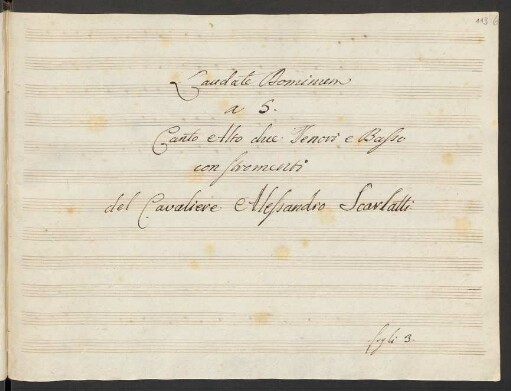 Laudate Dominum; V (5), strings, bc; a-Moll; PoeS 10; RosS 525/39