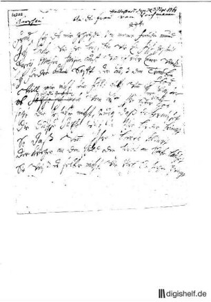 1320: Brief von Anna Louisa Karsch an ... Frau Reichmann