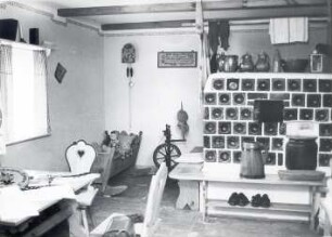Heimatmuseum Rohne : Museen. Ort: Rowno / Rohne. Blick in die Sorbische Stube in Rohne (eingeweiht im September 1972).