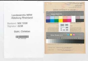 Entnazifizierung Christian Stahl , geb. 12.10.1891 (Schuhmacher)