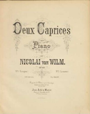 II caprices pour piano ; op. 49. No. 2, La mineur