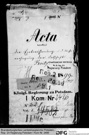 Entwässerung und Wasserversorgung von Britz, Kr. Teltow