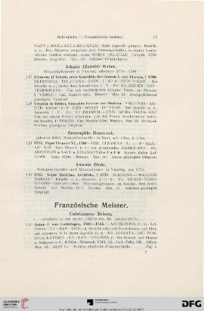 Französische Meister (Nr. 131-151)