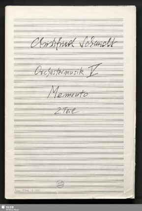 Memento 2 - Mus.15446-G-503 : Sprechstimme, V (4), Coro, orch