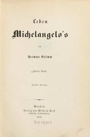 Leben Michelangelo's, 2