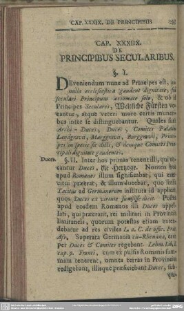 Cap. XXXIIX. De Principibus Secularibus