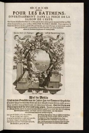 53, XXIII. Pour les batimens, [...].; Auf die Gebäu.