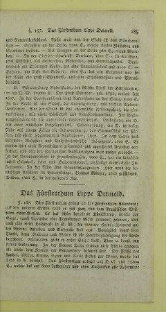 Das Fuerstenthum Lippe Detmold