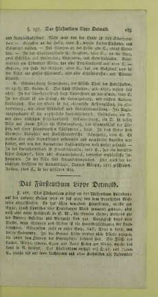 Das Fuerstenthum Lippe Detmold